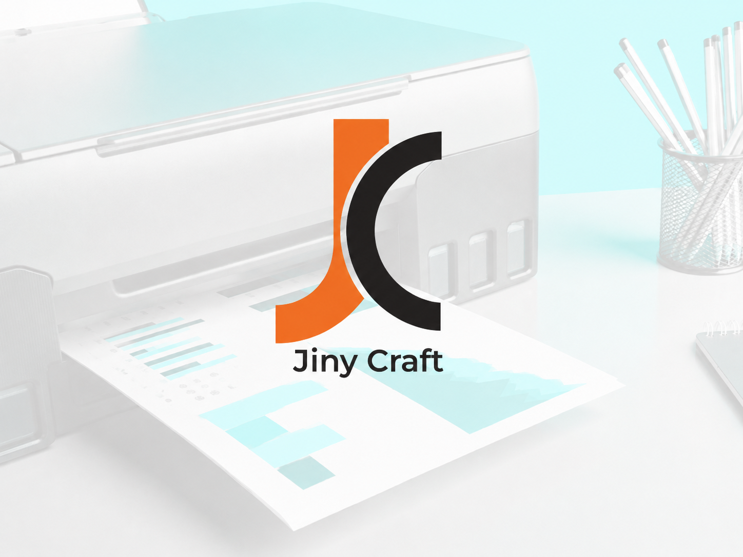 مصممو Jiny Craft بيتعاونوا على نماذج الهوية والعينات المطبوعة